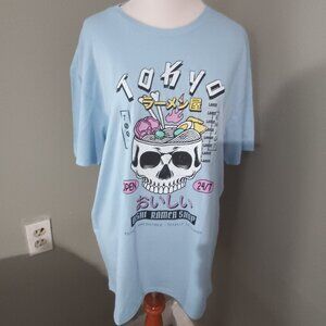 NWT Asian Tokyo Ramen Skull T Shirt Size L Large